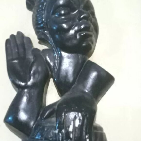 VTG MCM Flawed Wall Art Man Woman Silhouette Sculptures Framed - Picture 3 of 6